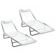 Sonata H Сгъваем шезлонг 2-човек 2 pcs Крем 182 x 55 x 85.5 см Textilene