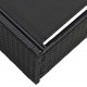 Sonata H Шезлонг с възглавница 1-човек Черно 60 x 200 x 27см полиратан