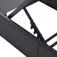 Sonata H Шезлонг с възглавница 1-човек Черно 60 x 200 x 27см полиратан