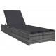 Sonata H Шезлонг с възглавница 1-човек Сив 60 x 200 x 27см полиратан