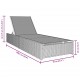 Sonata H Шезлонг с възглавница 1-човек Сив 60 x 200 x 27см полиратан