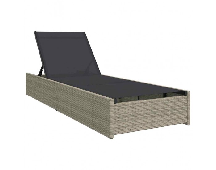 Sonata H Шезлонг с възглавница 1-човек Бежово 60 x 200 x 27см полиратан