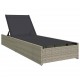 Sonata H Шезлонг с възглавница 1-човек Бежово 60 x 200 x 27см полиратан