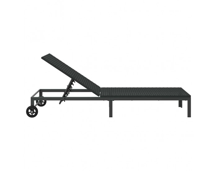 Sonata H Шезлонг 1-човек Черно 60 x 200 x 27см полиратан