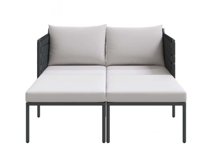 Sonata H Шезлонг с възглавница Антрацит 115 x 153 x 69.5см Стомана