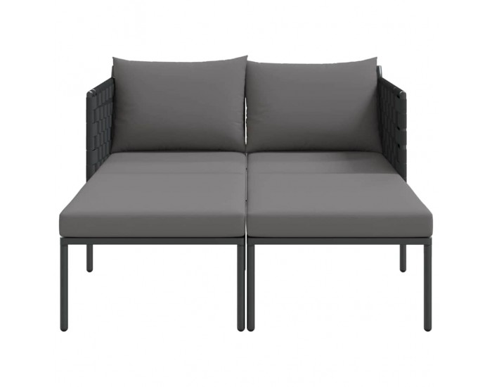 Sonata H Шезлонг с възглавница Антрацит 115 x 153 x 69.5см Стомана