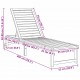 Sonata H Шезлонг 2 pcs Кафяво 53 x 202 x 89см Масивна акациева дървесина