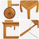 Sonata H Шезлонг 3 pcs Кафяво 35 x 35 x 34см Масивна акациева дървесина
