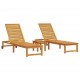 Sonata H Шезлонг 3 pcs Кафяво 35 x 35 x 34см Масивна акациева дървесина
