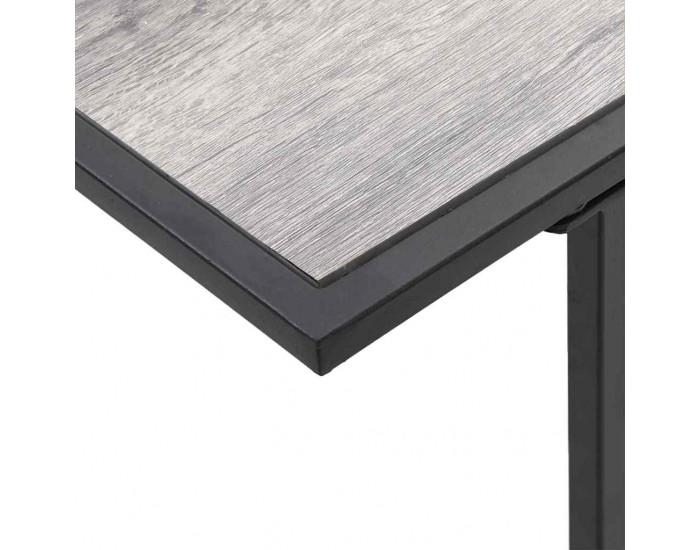 Sonata H Градинска маса Сив 100 x 55 x 70 см Стомана и DPC