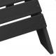 Sonata H Стол Adirondack с подложка за крака Черен HDPE