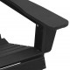 Sonata H Стол Adirondack с подложка за крака Черен HDPE