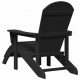 Sonata H Стол Adirondack с подложка за крака Черен HDPE