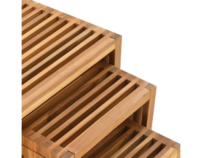 Sonata H Комплект от странични масички 3 pcs Кафяво 33 x 44.5 x 51 см