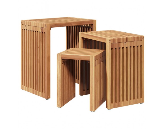 Sonata H Комплект от странични масички 3 pcs Кафяво 33 x 44.5 x 51 см