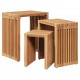 Sonata H Комплект от странични масички 3 pcs Кафяво 33 x 44.5 x 51 см