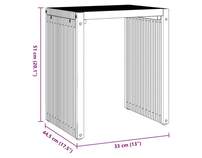 Sonata H Комплект от странични масички 3 pcs Кафяво 33 x 44.5 x 51 см