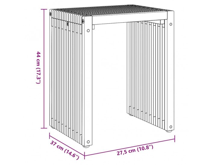 Sonata H Комплект от странични масички 3 pcs Кафяво 33 x 44.5 x 51 см