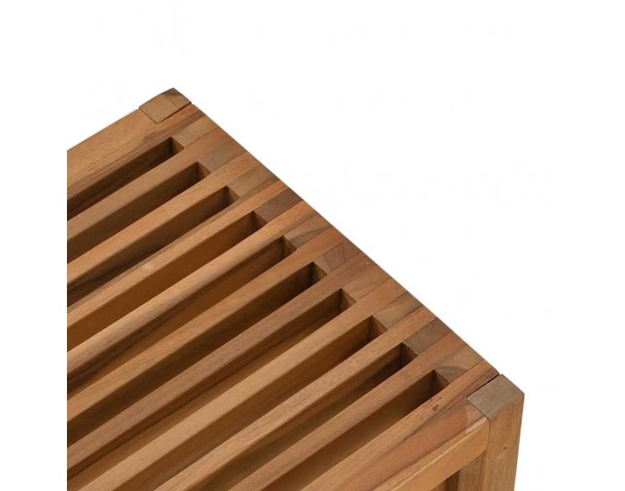 Sonata H Странична масичка за градина Кафяво 50 x 32.5 x 35 см