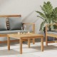Sonata H Масичка за кафе Кафяво 60 x 60 x 36 cm Тиково дърво масив