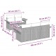 Sonata H Комплект градински дивани 6 части с възглавници Светлосив Полиратан