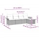 Sonata H 5 частен градински диван комплект с възглавници черен полиратан