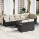 Sonata H Комплект от 8 части градински диван с възглавници Brown Poly Rattan