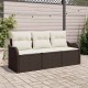 Sonata H Комплект Garden Sofa от с възглавници Кафяв Полираатан