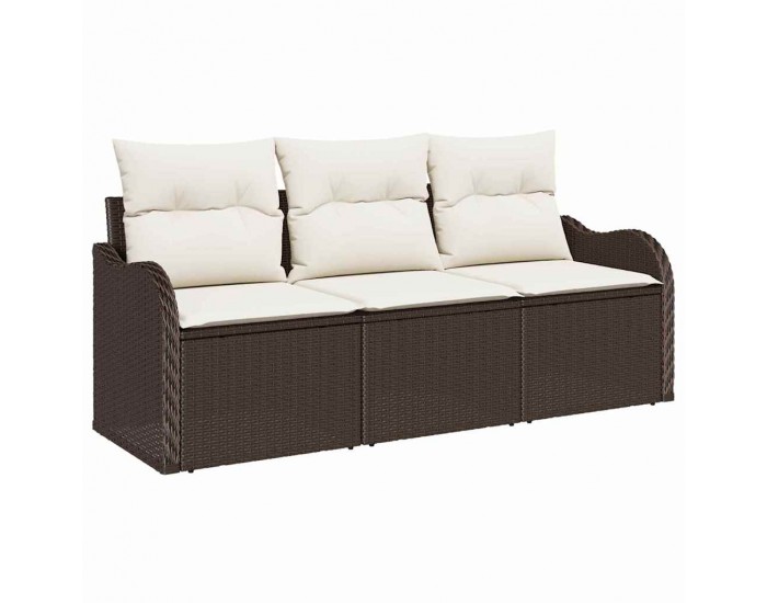 Sonata H Комплект Garden Sofa от с възглавници Кафяв Полираатан