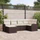 Sonata Set de canapele pentru grădină cu pernă 6 pcs Maro Rattan poli