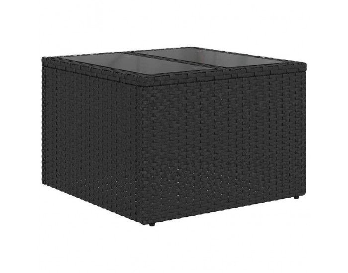10 части градински диван комплект с възглавници кафяво поли ратан