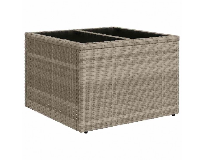 Sonata H 9 Частов комплект градински диван с възглавници сив поли ратан