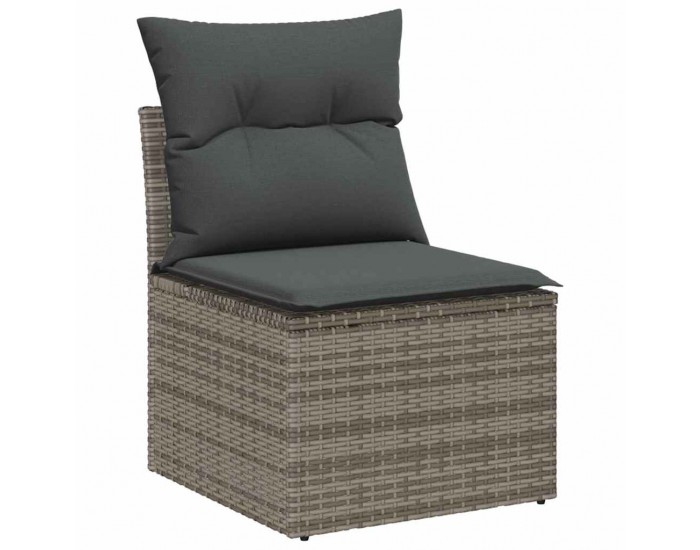 Sonata H Комплект градински дивани с възглавници Сив Полиреактан