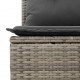 Sonata H комплект градински диван от 7 части с възглавници сив поли ратан