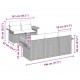 Sonata H 6 частен градински диван комплект с възглавници черен полиратан акация