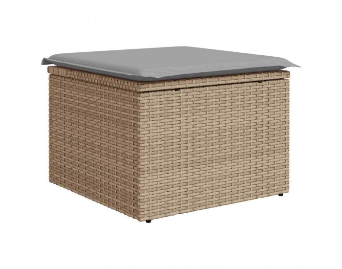 Sonata H 8 частен градински диван с възглавници бежово полиратан акация