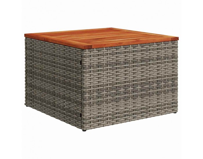 Sonata H 6 части градински диван комплект с възглавници сив полиратан акация