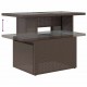 Sonata H 7 Частен градински диван комплект с възглавнички Кафяв Полиестерен ратан