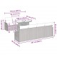 Sonata H 8-частов градински диван комплект с възглавници черен полиратан