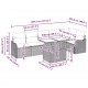 Sonata H 7 части градински диван комплект с възглавници черен полиратан