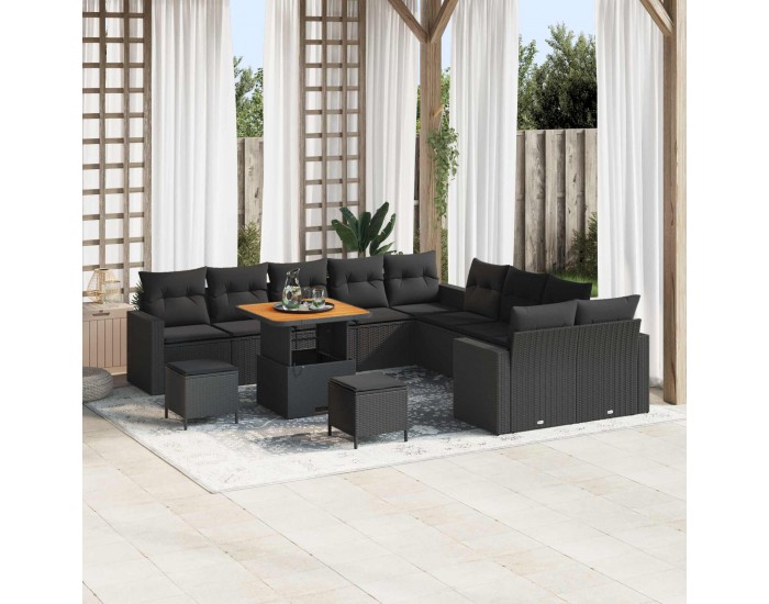 Sonata H Градински Софа Комплект 13 pcs Черно 80 x 80 x 71 cm