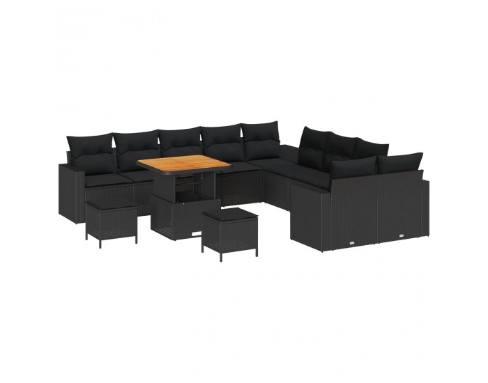 Sonata H Градински Софа Комплект 13 pcs Черно 80 x 80 x 71 cm
