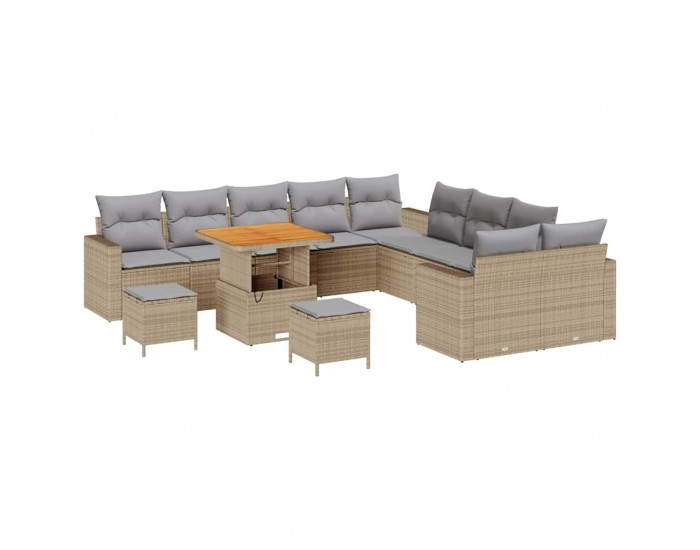 Sonata H Градински Софа Комплект 13 pcs бежово и светлосиво