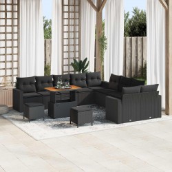 Sonata H Градински Софа Комплект 13 pcs Черно 90 x 55 x 71 cm - Canapele și bănci de grădină