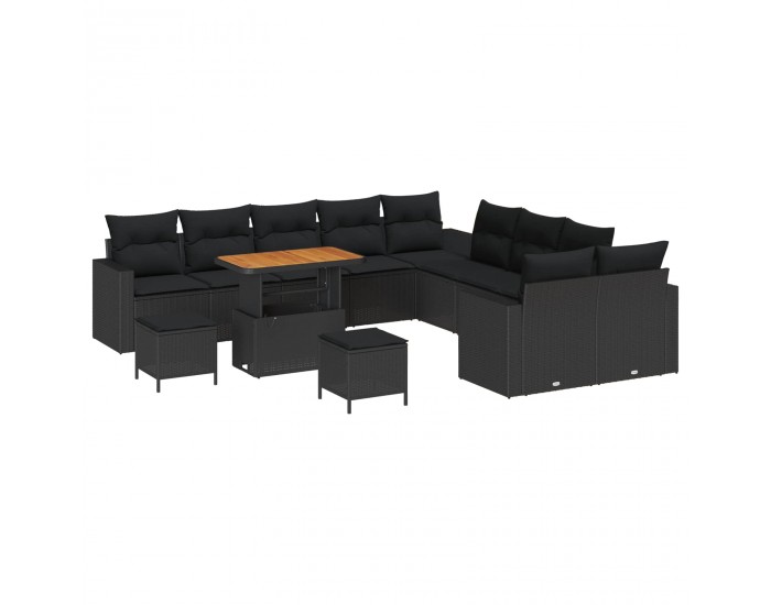 Sonata H Градински Софа Комплект 13 pcs Черно 90 x 55 x 71 cm