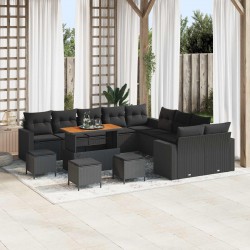 Sonata H Градински Софа Комплект 14 pcs Черно 110 x 55 x 71 см - Canapele și bănci de grădină