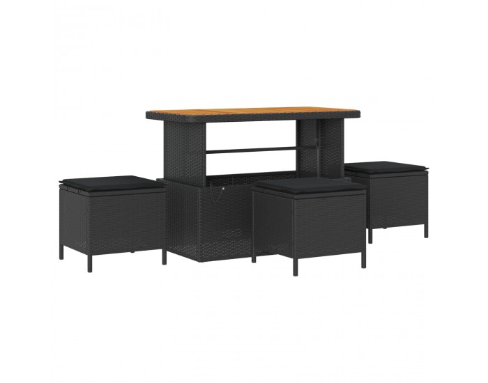 Sonata H Градински Софа Комплект 14 pcs Черно 110 x 55 x 71 см