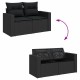 Sonata H Градински Софа Комплект 14 pcs Черно 110 x 55 x 71 см