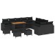 Sonata H Градински Софа Комплект 14 pcs Черно 110 x 55 x 71 см