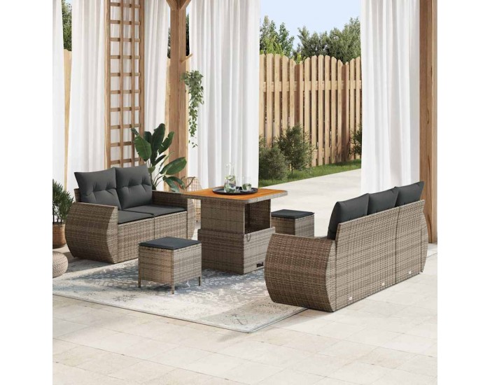 Sonata H Градински Софа Комплект с възглавница 8 pcs Сив 80 x 80 x 71 cm